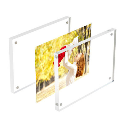 Plastik Akrilik Suya Dayanıklı Şeffaf Akrilik Fotoğraf Çerçevesi 4x6 İnç 10+10mm