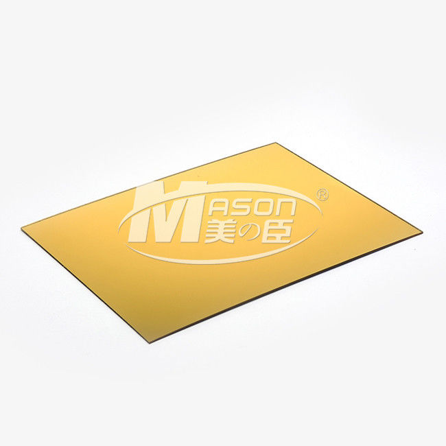 Altın Gümüş Tek Taraflı Perspex Ayna Ölçüye Göre Kesilmiş Ayna Akrilik Levha 1220X2440mm