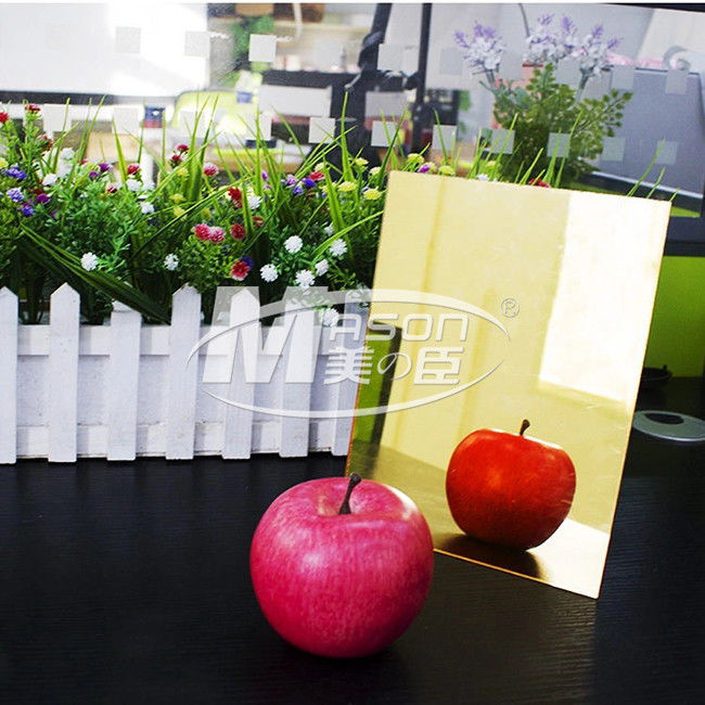 5mm 1220 X 1830mm Plastik Ayna Levhası Altın Gümüş Tek Taraf PMMA